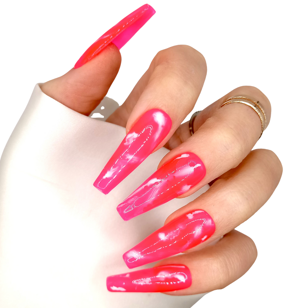 Thumbnail: B-224 - XL Coffin - Pink Marble - Basics