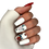 Thumbnail: B-64 - Medium Coffin - Bruinrood Wit Roosjes - Basics