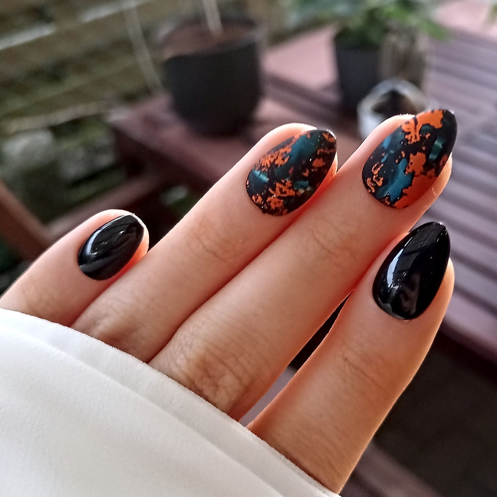 Thumbnail: B-154 - XS Stiletto - Zwart Oranje Groen - Basics