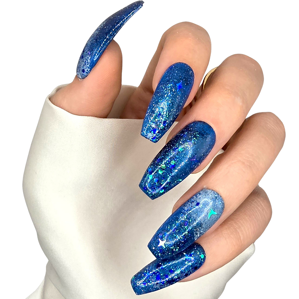 Thumbnail: No. 84 Galactic B!tch - XL Ballerina Coffin - Galaxy Nails