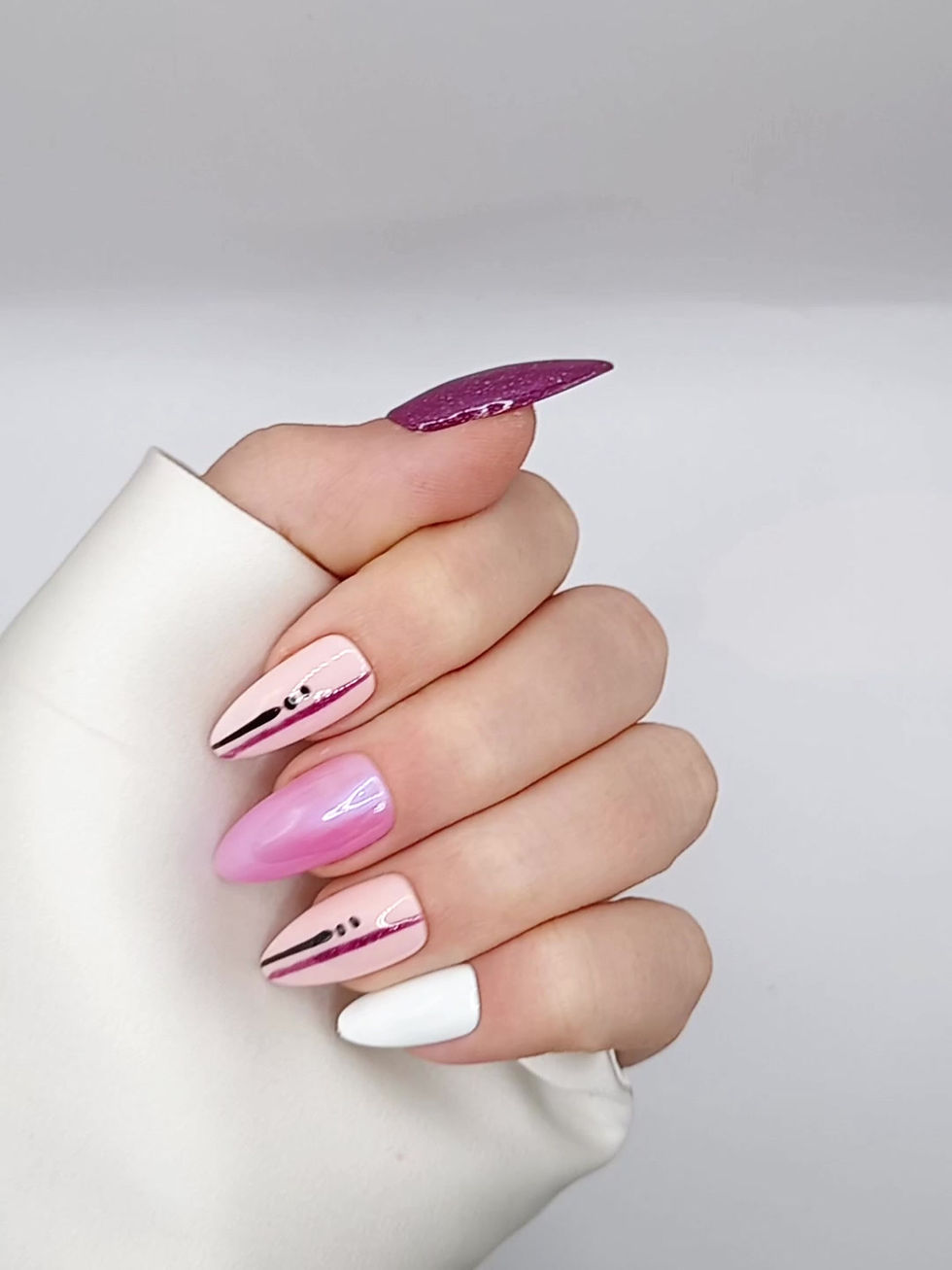 Thumbnail: B-204 - Lang Stiletto - Roze - Basics