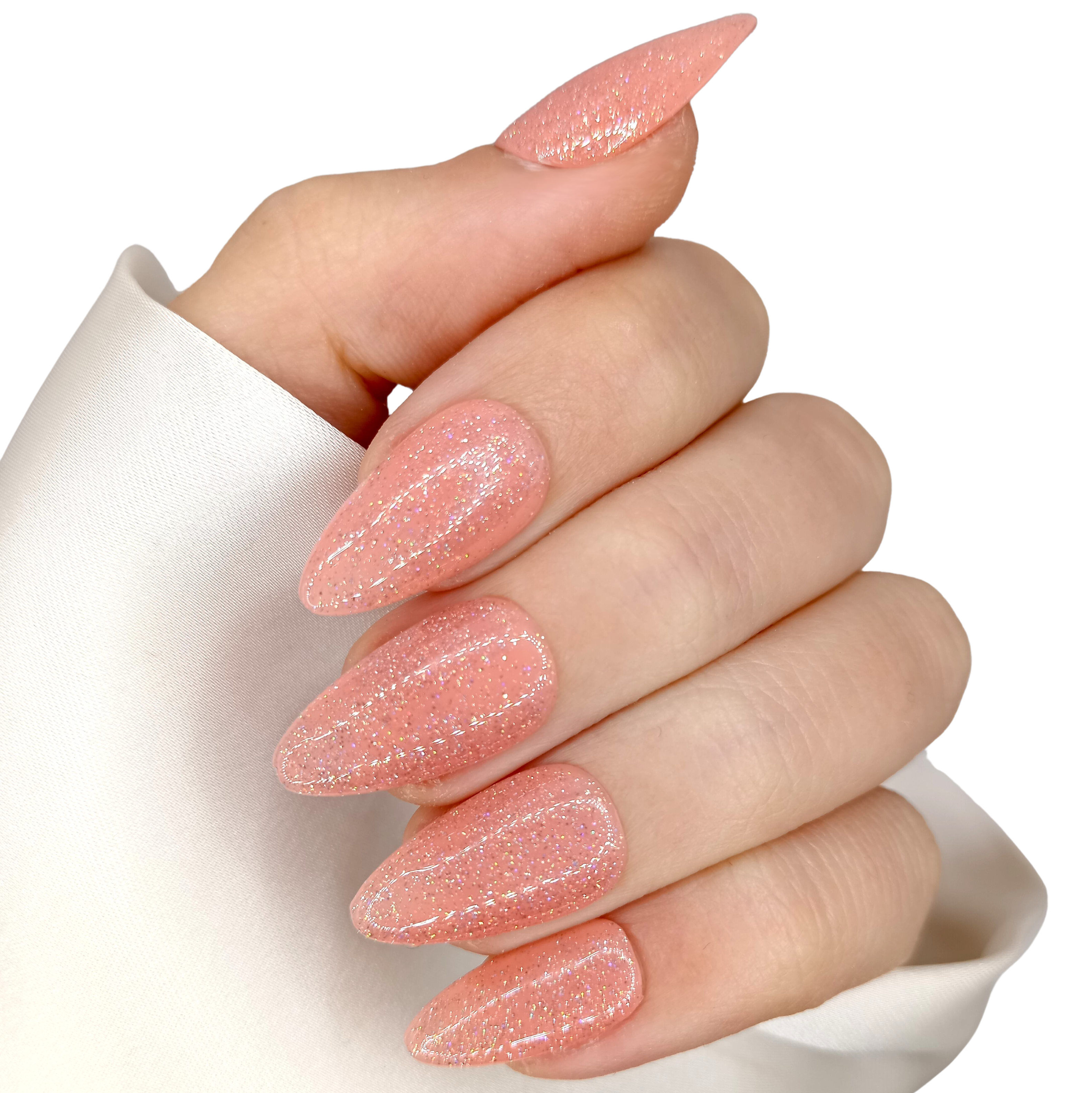B-31 - S Stiletto - Nude glitter - Basics