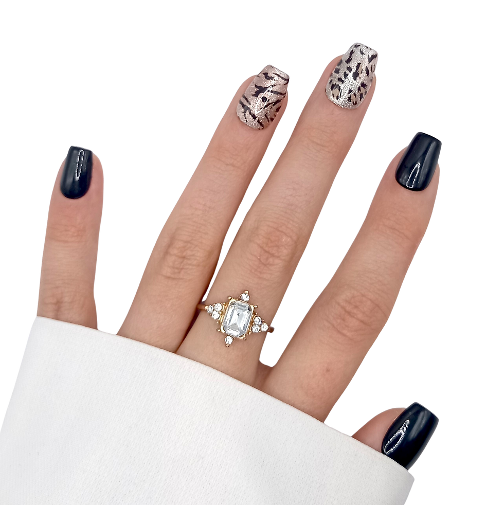 B-221 - Kort Coffin - Zwart Print - Basics