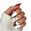 Thumbnail: B-64 - Medium Coffin - Bruinrood Wit Roosjes - Basics