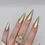 Thumbnail: B-97 - XL Stiletto - Metallic Goud - Print