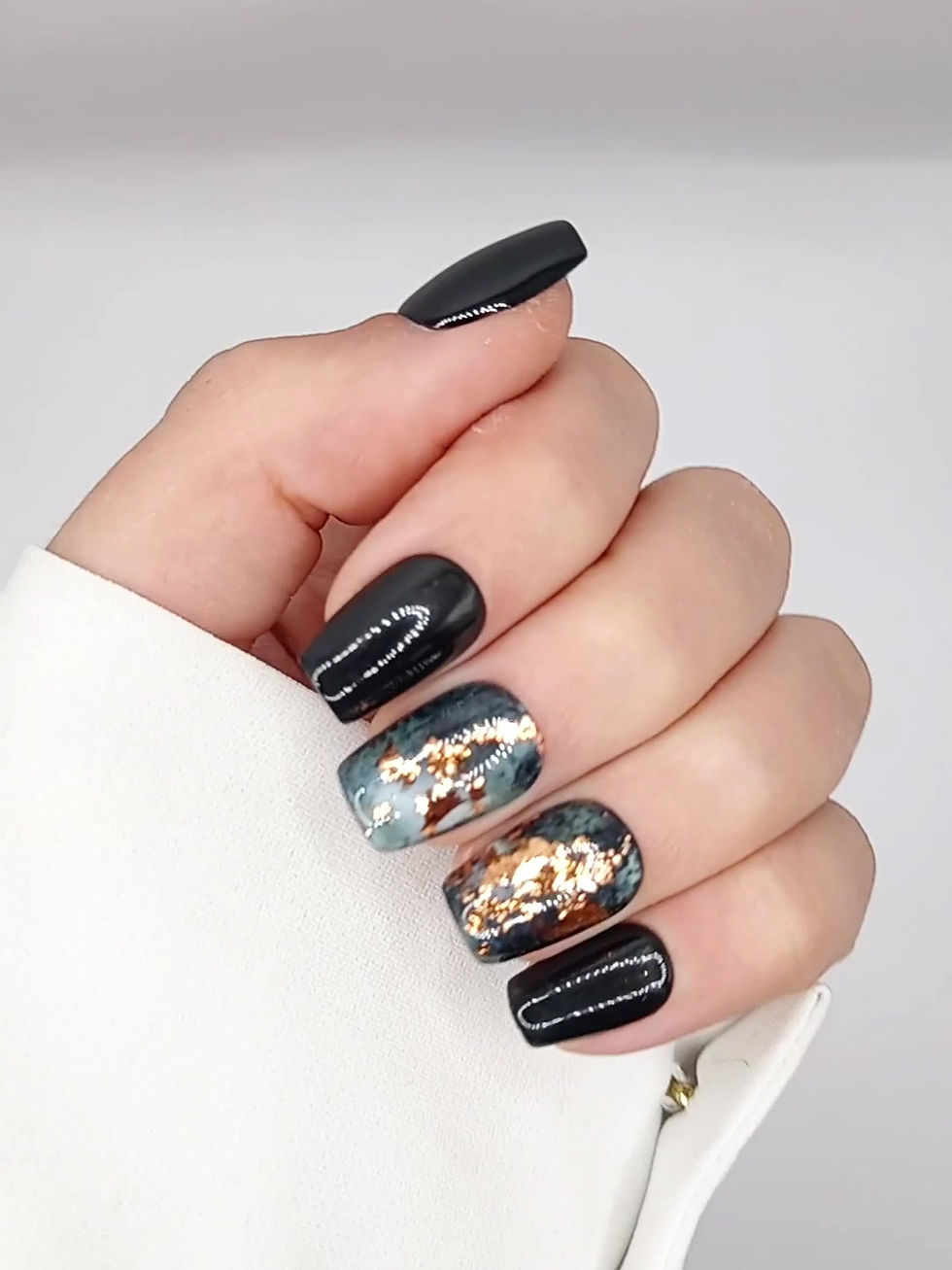 Thumbnail: B-121 - XS Coffin - Zwart Groen Marble - Basics