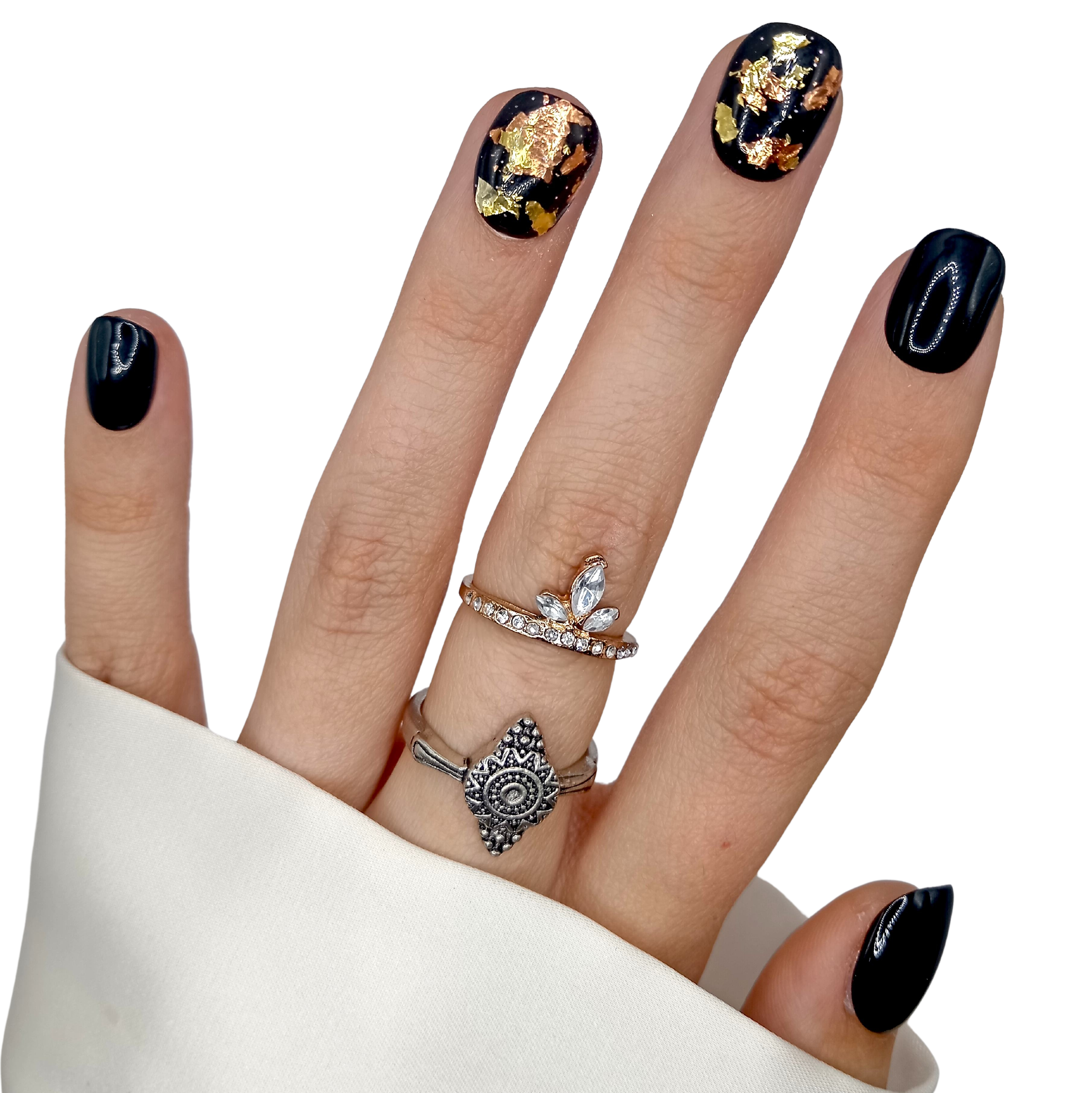 B-171 - XS Naturel - Zwart met goude flakes - Basics