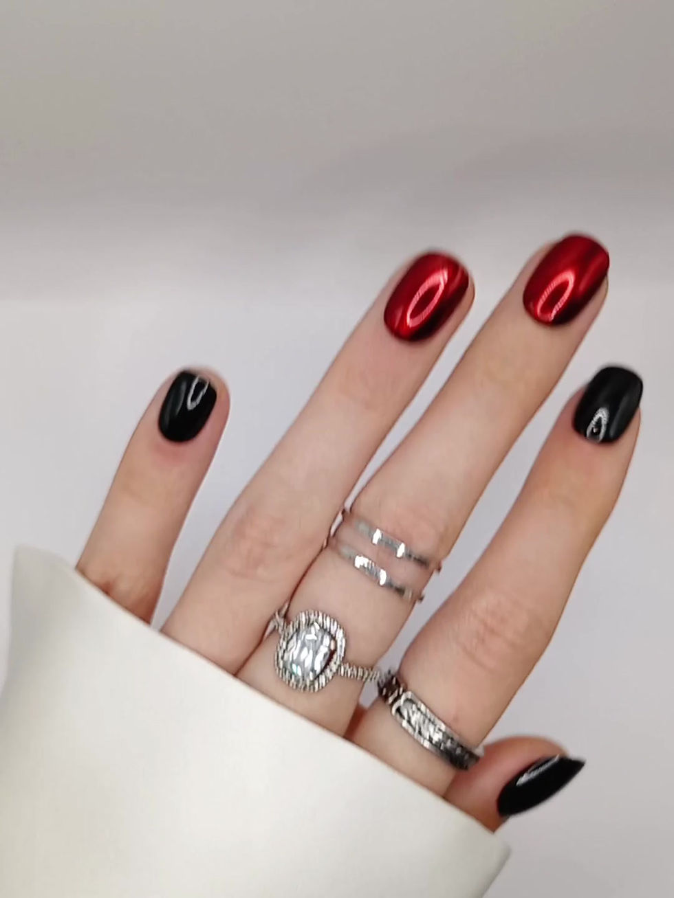 Thumbnail: B-26 - XS Naturel - Zwart met chroom rood - Basics