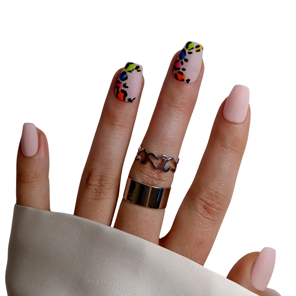 B-187 - Kort Coffin - Roze Print - Basics