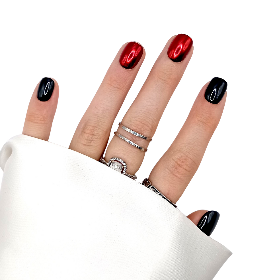 Thumbnail: B-26 - XS Naturel - Zwart met chroom rood - Basics
