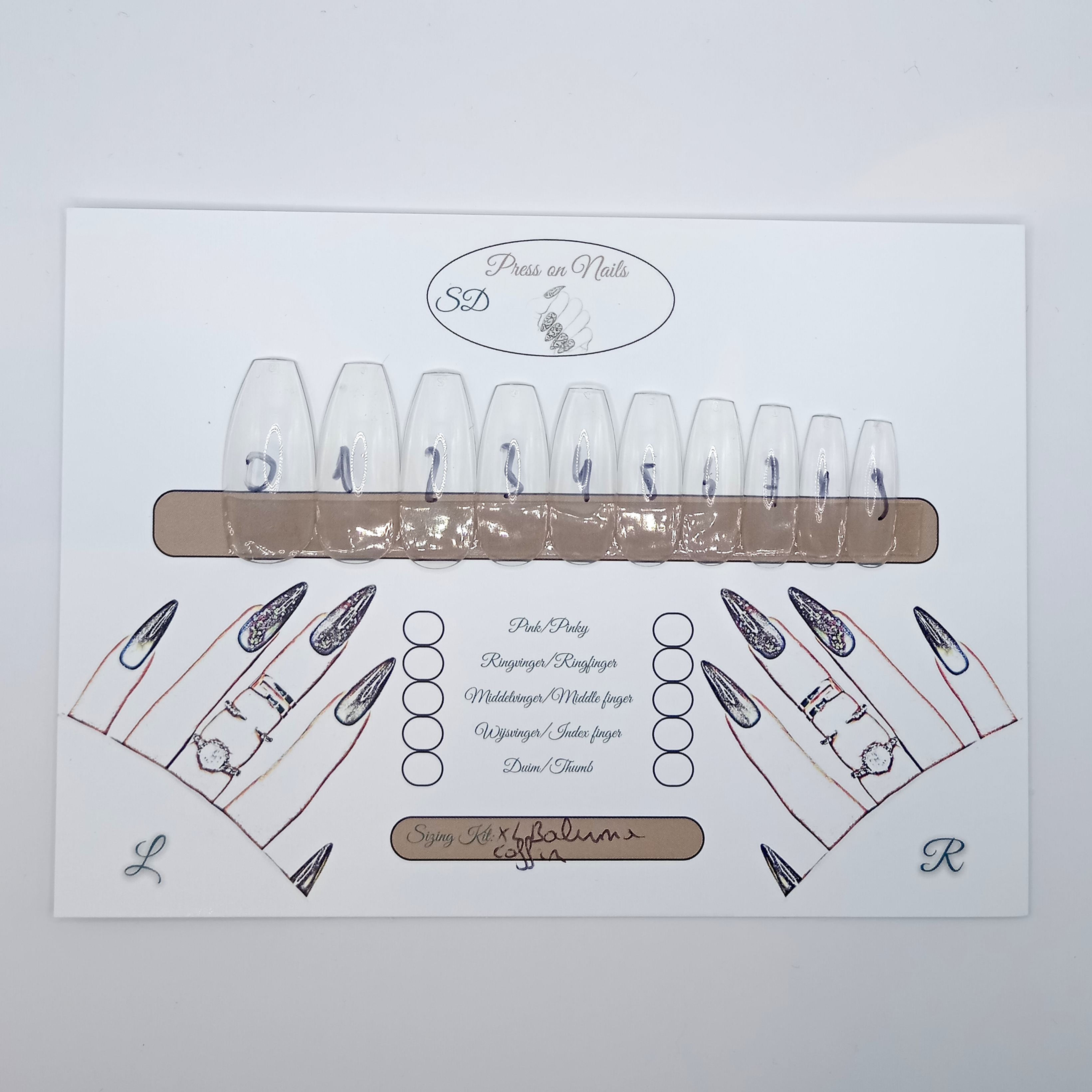 Sizing Kit - Stijl 13 - XL Ballerina Coffin