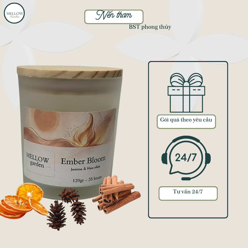Nến thơm Ember Bloom – Jasmine | Mellow Garden