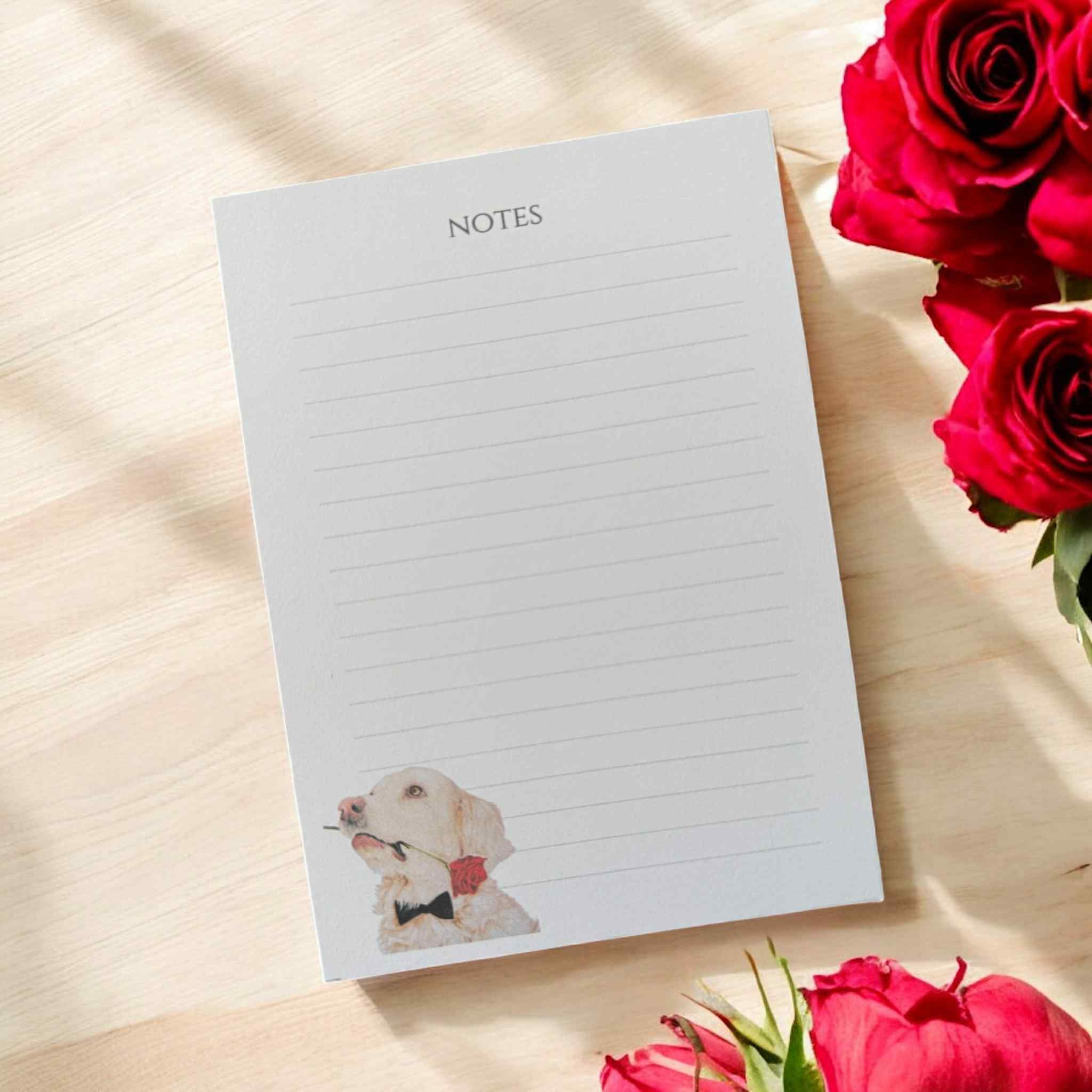Golden retriever notepad