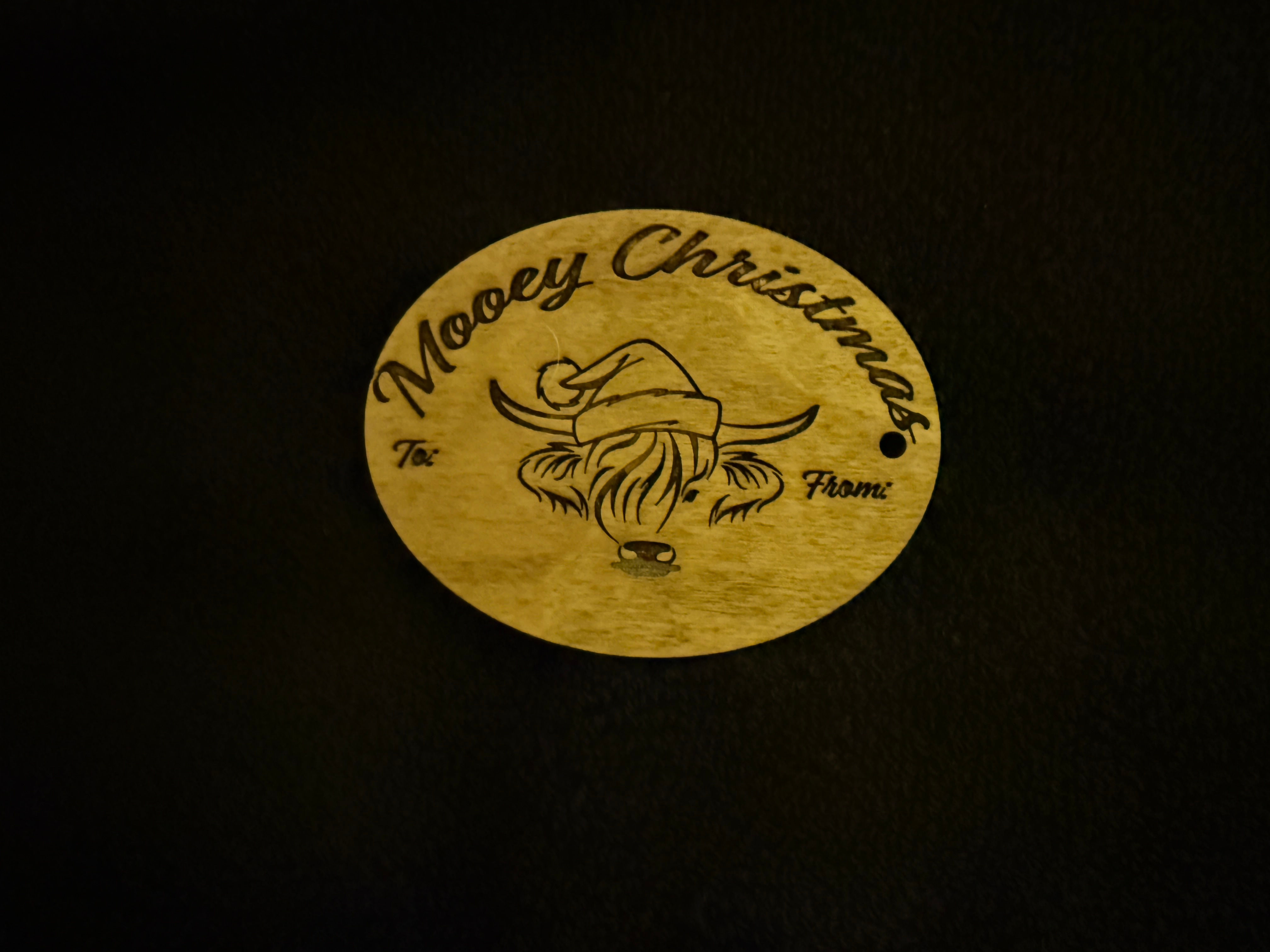 Mooey Christmas Gift Tag