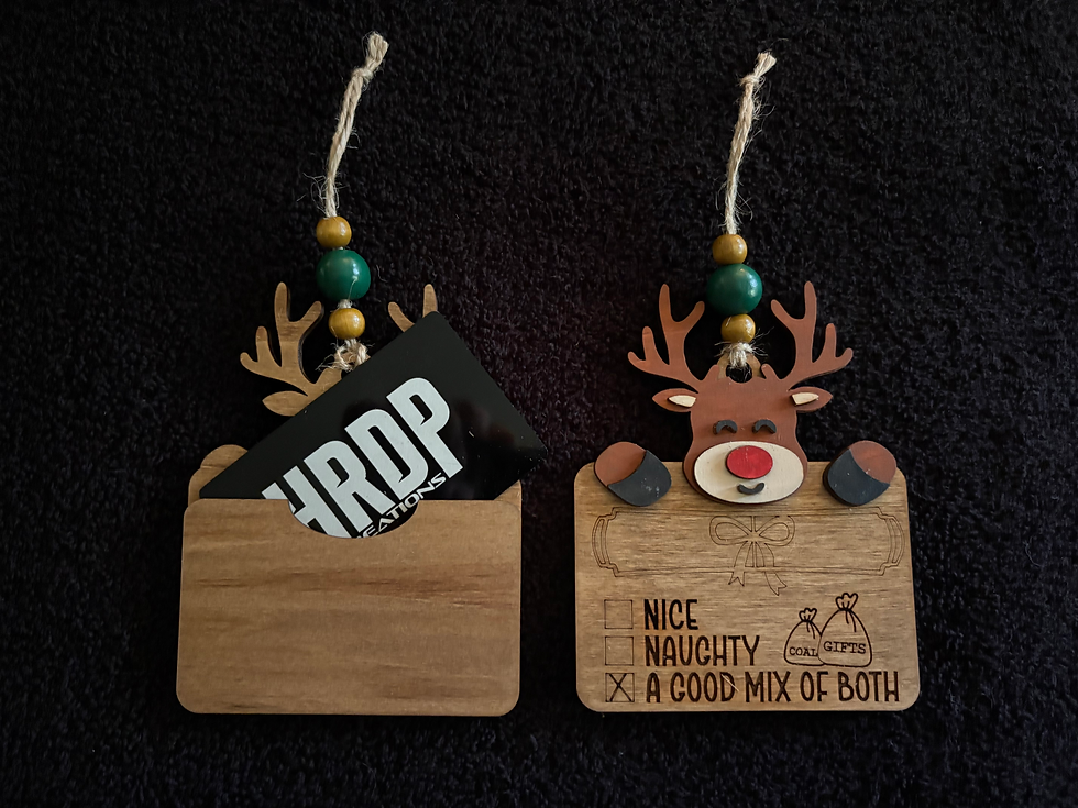 Thumbnail: Reindeer Gift Card or Money Holder Ornaments