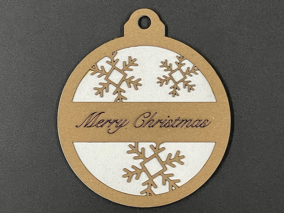 Thumbnail: 3 Layer 4" Snowflake Ornaments