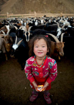 The cutest little nomad girl.
- Mongolia.