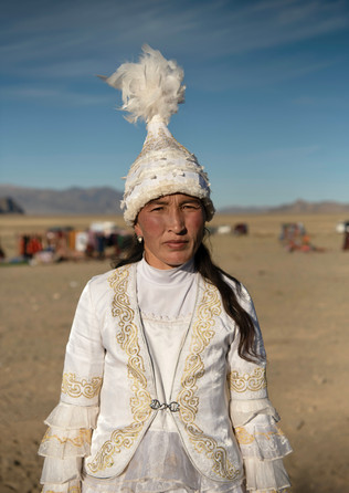Kazakh Lady at the Golden Eagle Festival