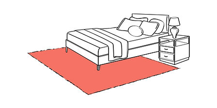 letto moderno, letti moderni, camera da letto moderna, tappeto moderno, tappeti moderni, geometria, fibra, lana, tappeto vintage