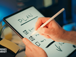Tablet que contiene un checklist de planificación en modo draw.