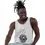 Miniatura: Model in white gay tank top: bold jockey design, fitted to flaunt, perfect for pride or play.