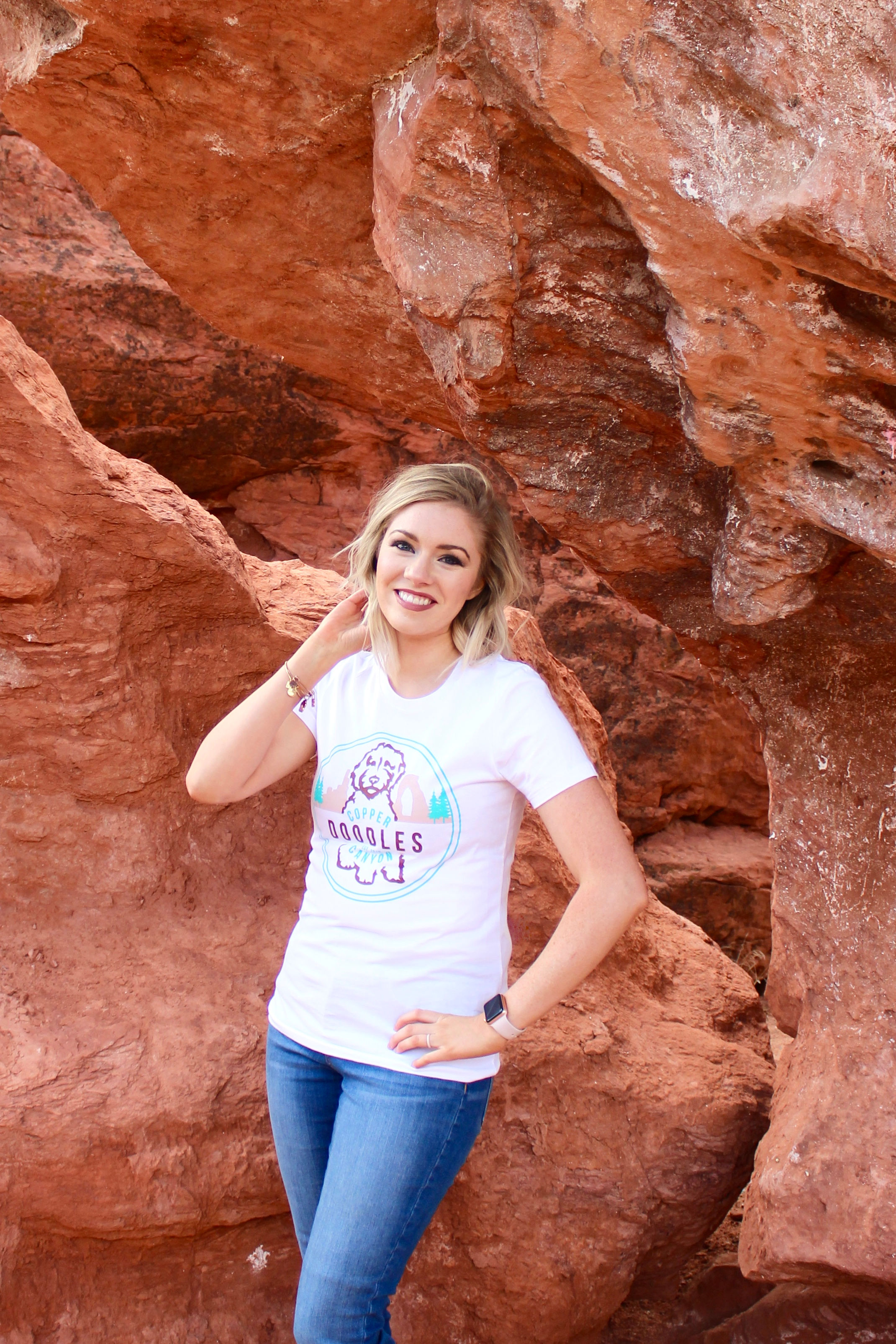 Copper Canyon White Fitted Tee