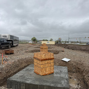 Concrete Foundation and Wooden Forms