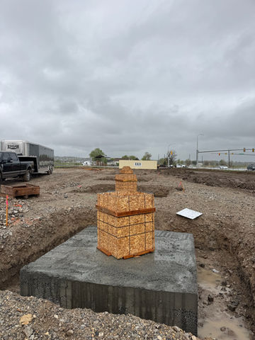 Concrete Foundation and Wooden Forms