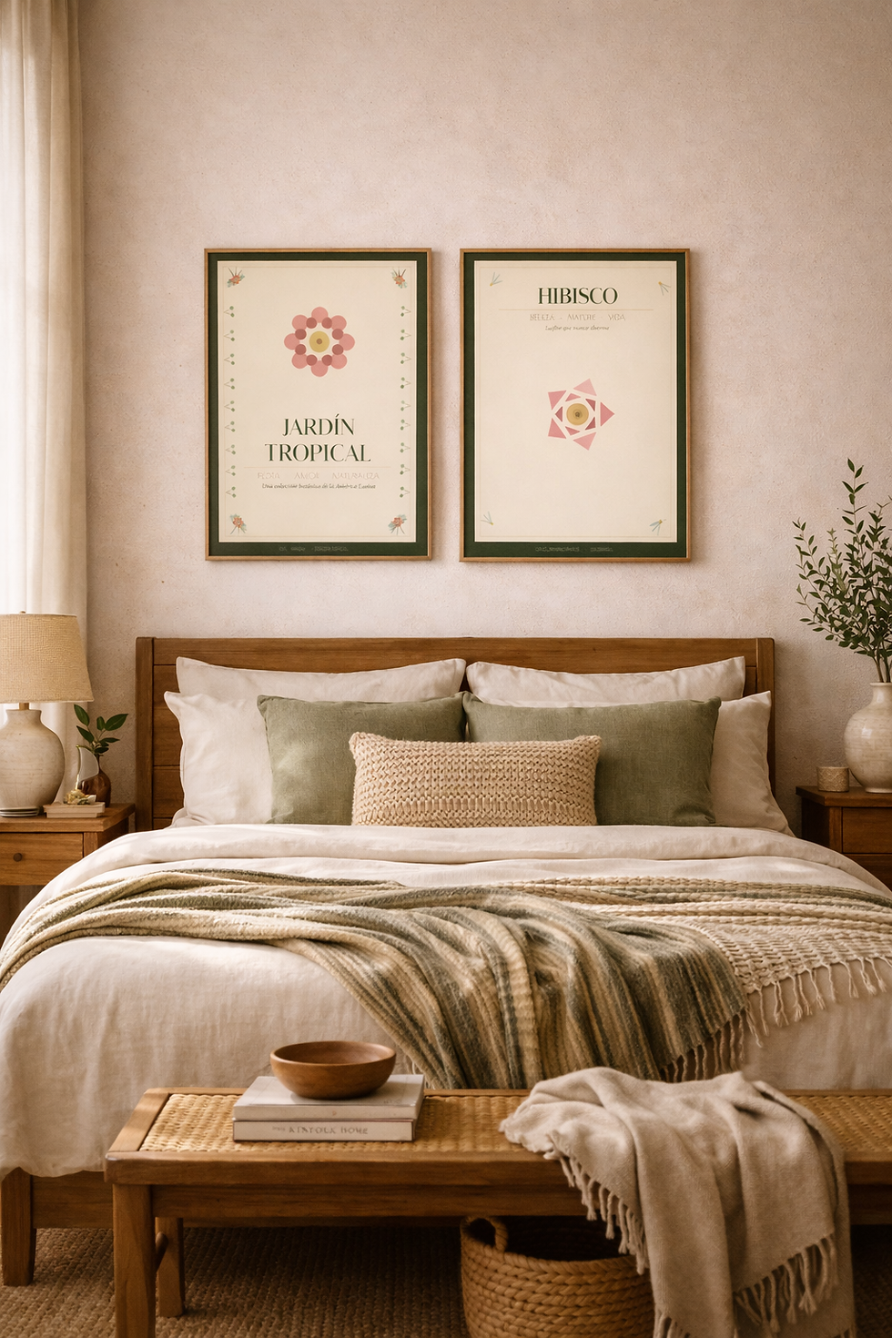 Thumbnail: Jardín Tropical + Hibisco — Latin Culture Art Print Pair