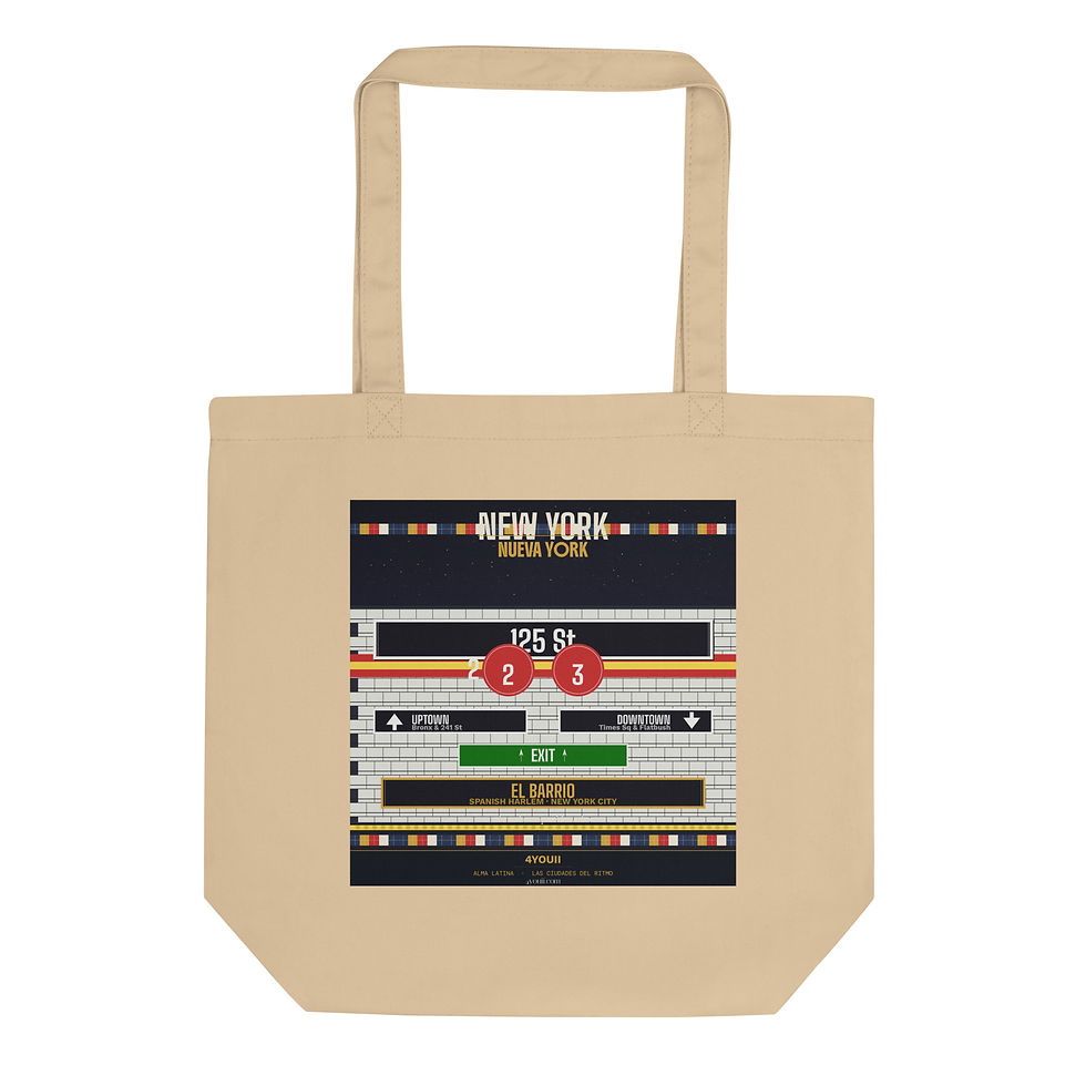 Thumbnail: New York — Original Latin Culture Tote Bag | Las Ciudades del Ritmo