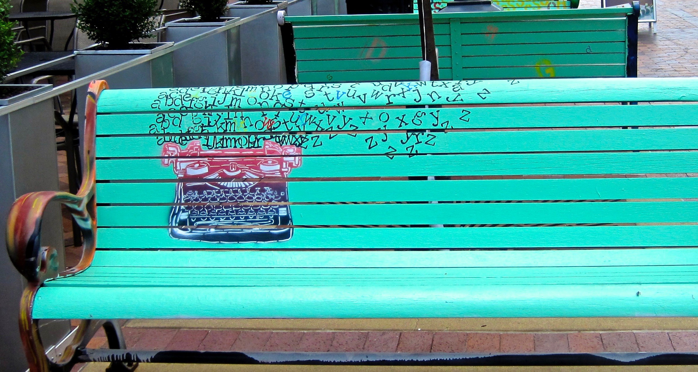 A Writer's Type of Bench