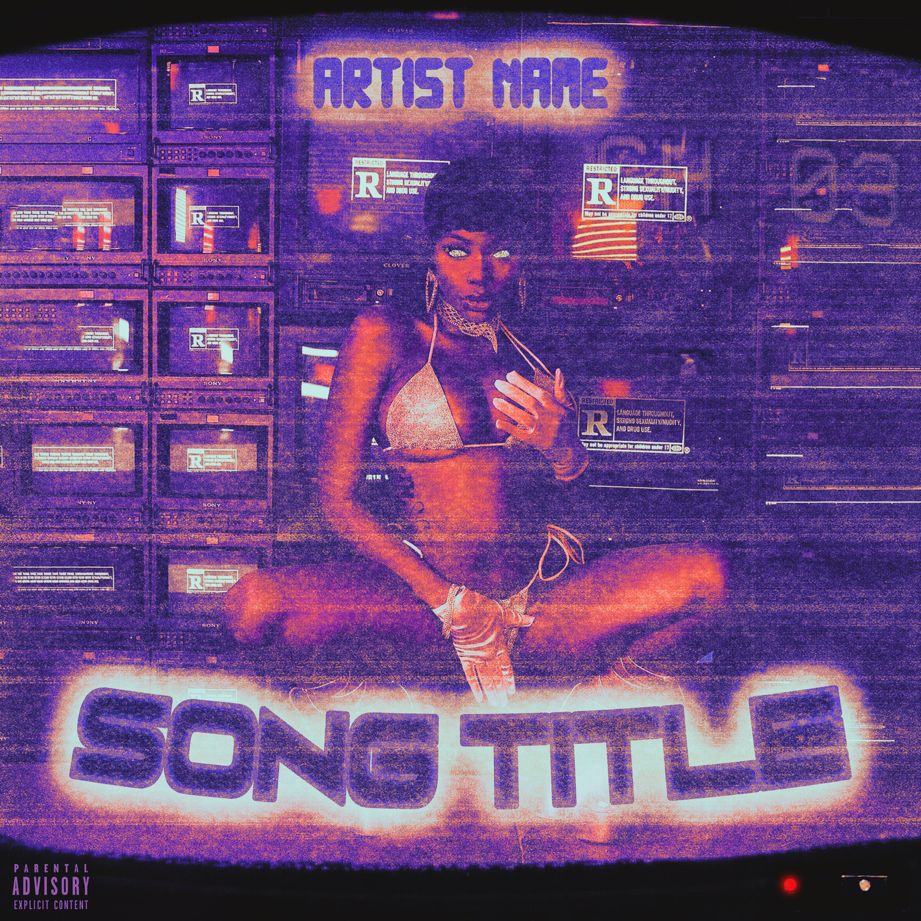 Premade Cover Art - Sexy woman in Television