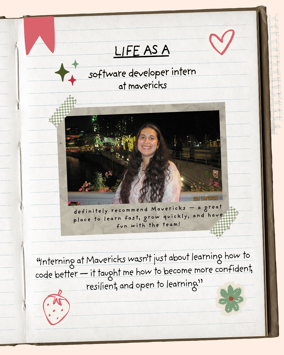 Reflecting on my journey as an intern at Mavericks