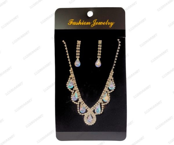 Miniatura: [CON-117-1100] CONJUNTO FIESTA COLLAR + AROS CON STRASS