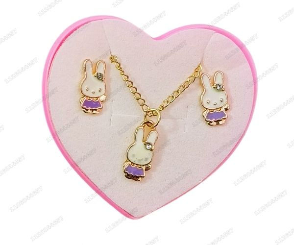 Miniatura: [CON-117-1000D] CONJUNTO NENA COLLAR ARO CONEJO