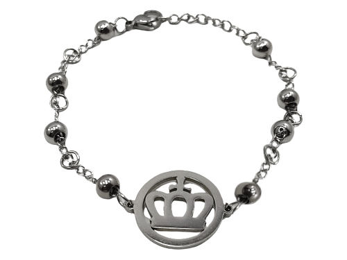 [PU-26-346] PULSERA ACERO CON DIJE DE CORONA