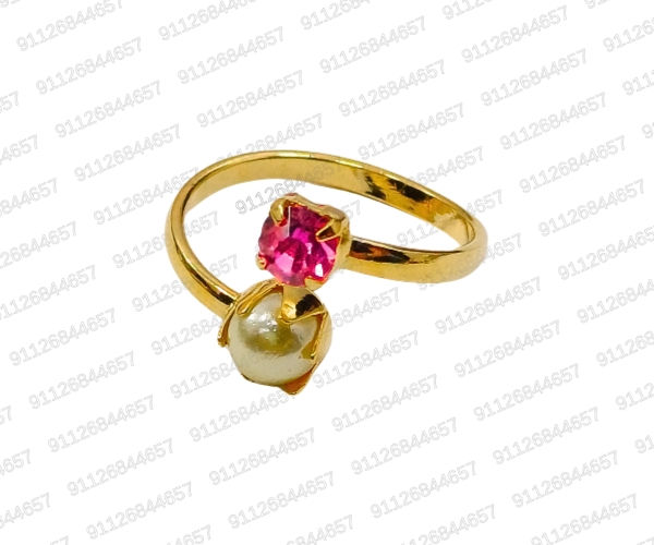 Miniatura: [13-5197] ANILLO PERLA CON STRASS