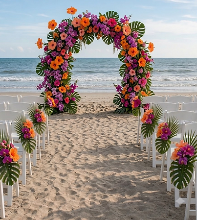 Tropical wedding in Galveston