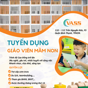THÔNG TIN TUYỂN DỤNG GIÁO VIÊN MẦM NON