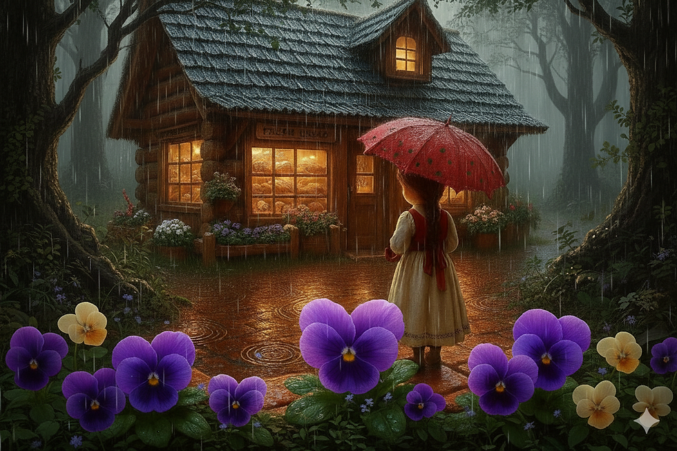 雨降る　森のパン屋にて