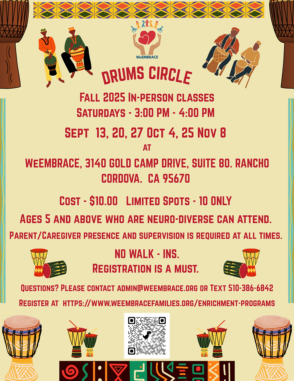 DRUMS CIRCLE -SEPT 12 THRU NOV 8_3PM TO 4PM
