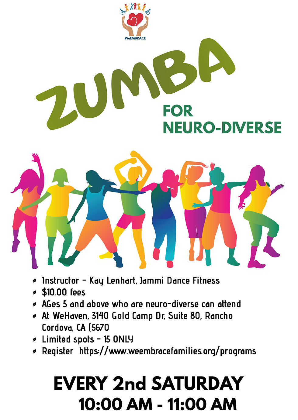 SEPT 14 ZUMBA WITH KAY - 2nd Saturdays of the month