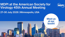 Meet MDPI at the American Society for Virology 45th Annual Meeting (ASV), 27–30 July 2026, Minneapolis, USA