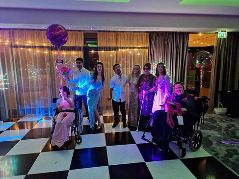 A group of youngsters on the dance floor at the CP Teens UK Ball