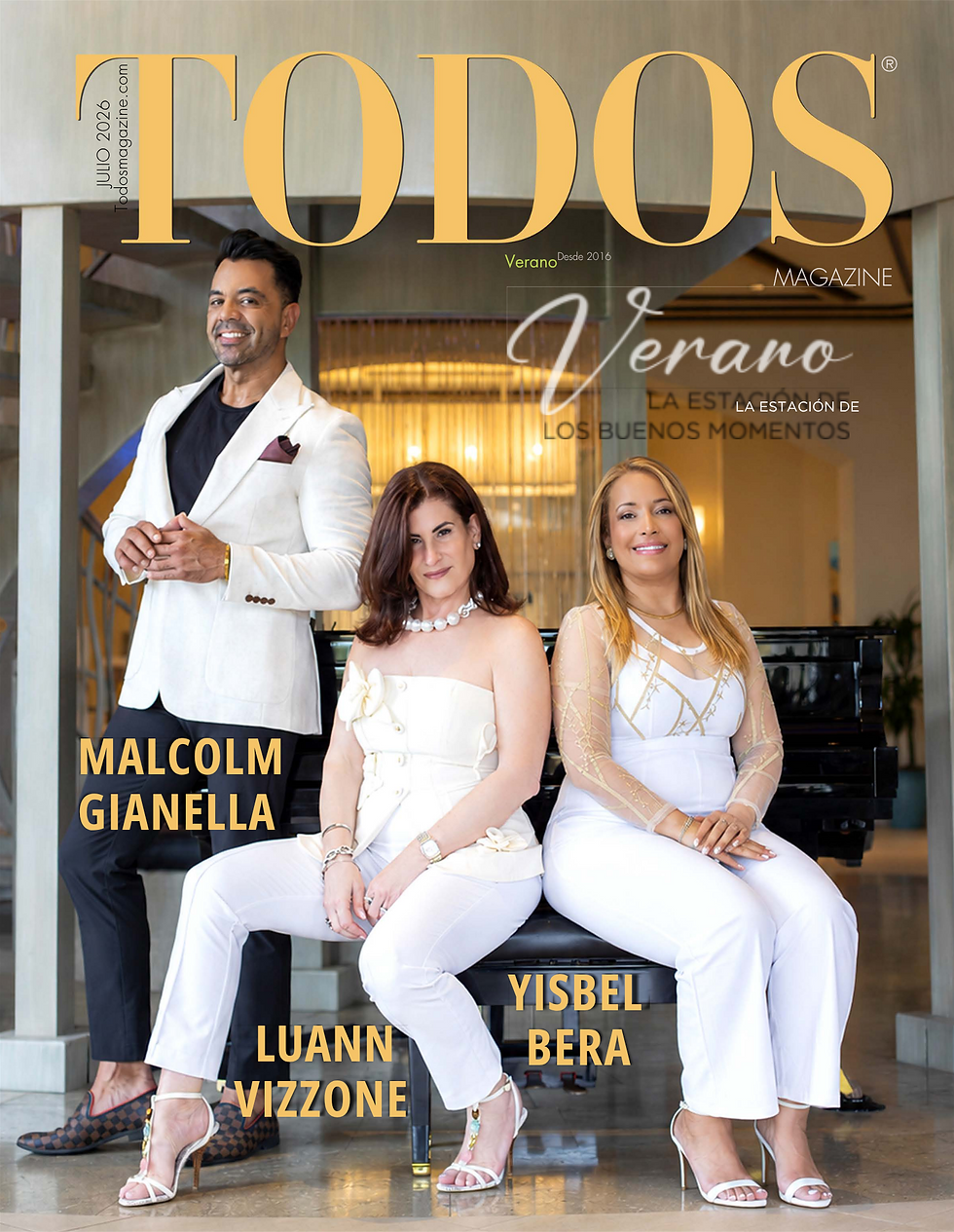 July 2025 TODOS Magazine cover featuring Malcolm Gianella in Southwest Florida, portrait cover image.