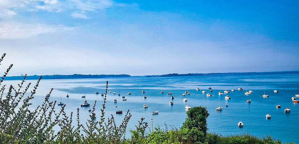 Vue de la plage de Port Lazo,