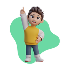 Niño animado alegre saludando