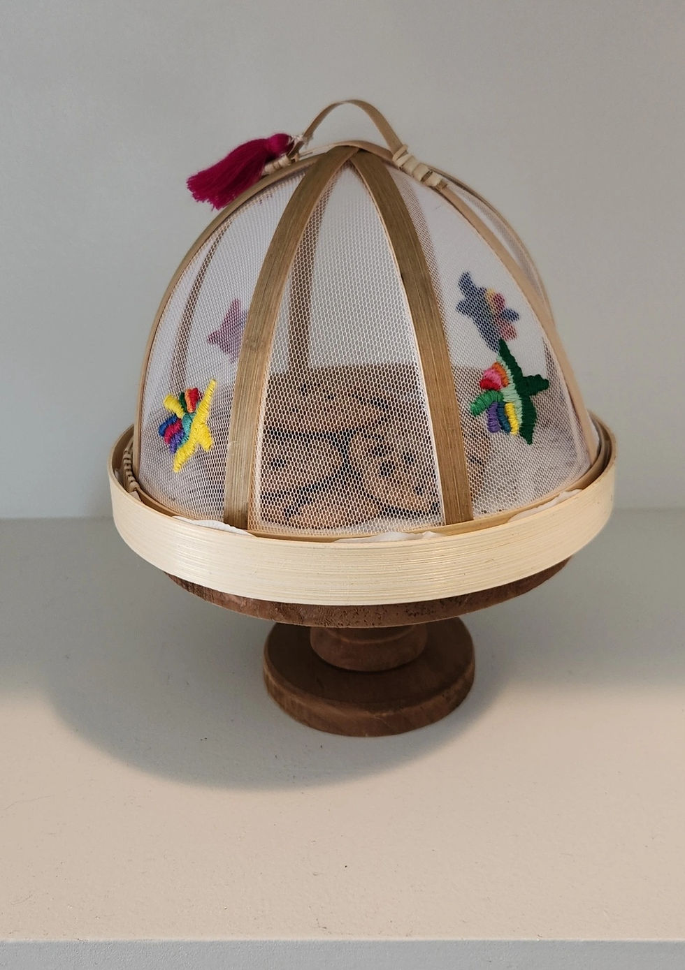 Thumbnail: Mini Food Cover Mexican Tenango Embroidery Inspired