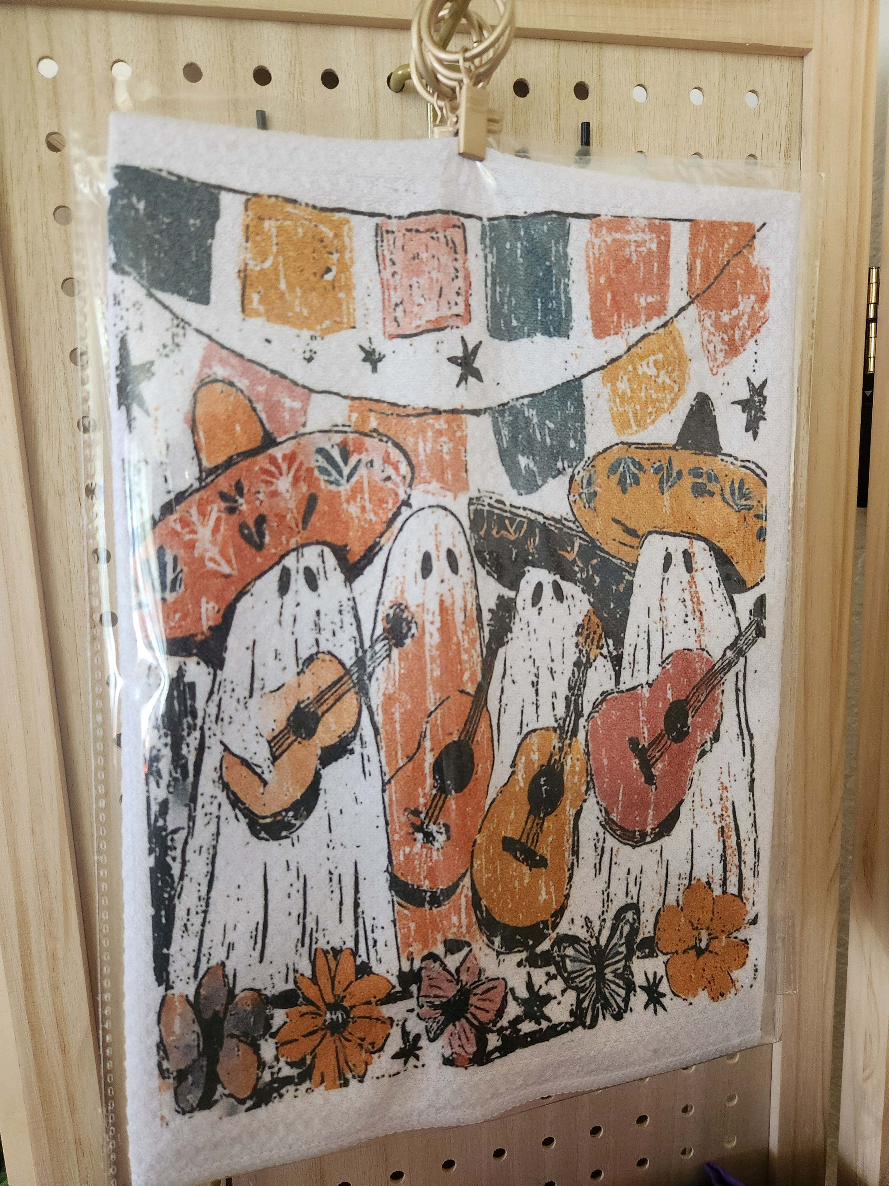 Mariachi Ghosts/Fantasmas hand towel 