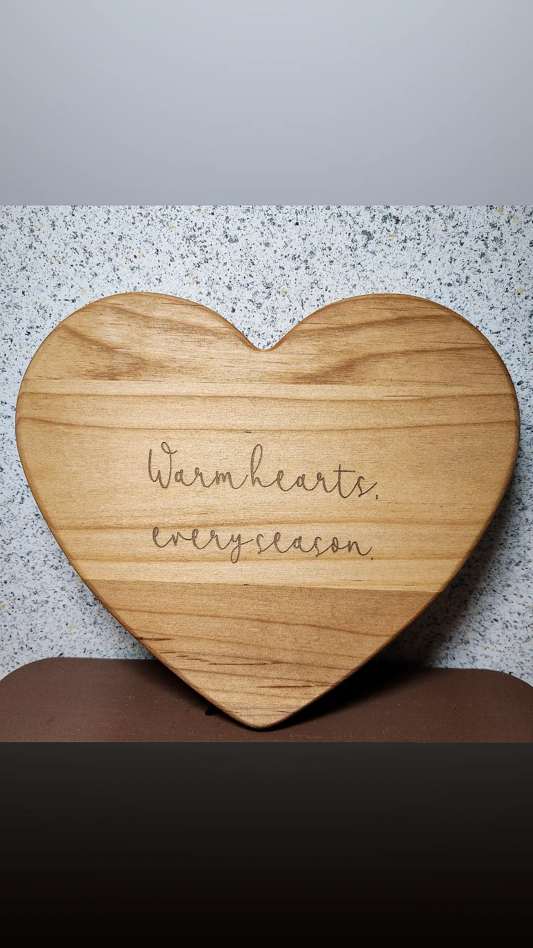 Small Wood Serving Heart Board
